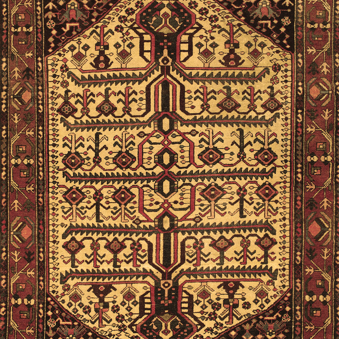Machine Washable Persian Brown Traditional Rug, wshtr35brn