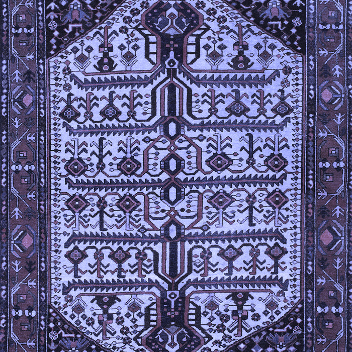 Machine Washable Persian Blue Traditional Rug, wshtr35blu