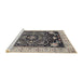 Sideview of Machine Washable Traditional Taupe Brown Rug, wshtr360