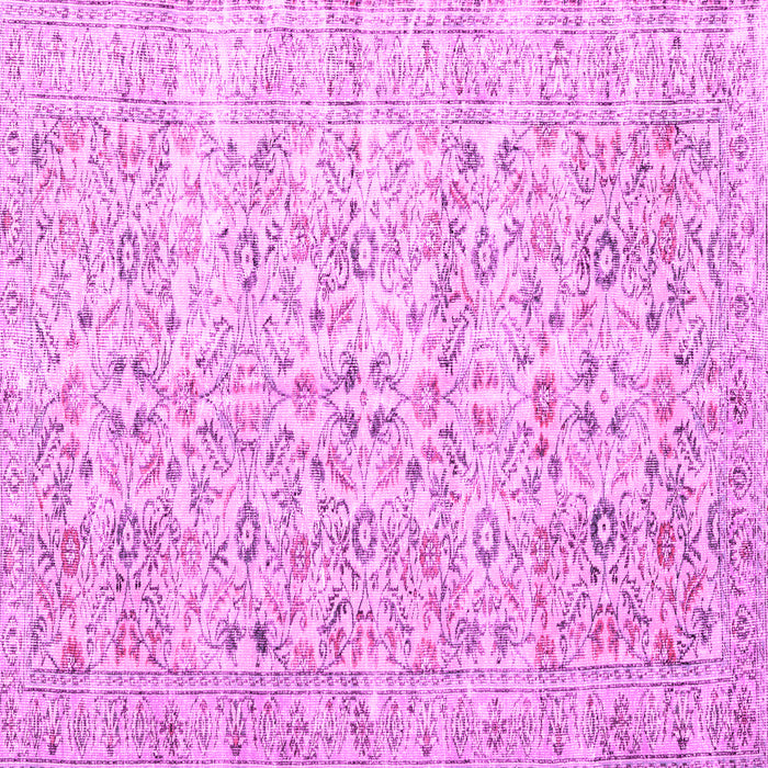 Square Machine Washable Persian Pink Traditional Rug, wshtr3600pnk