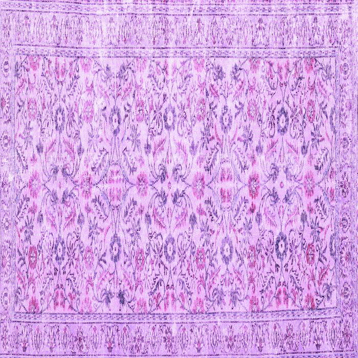 Square Machine Washable Persian Purple Traditional Area Rugs, wshtr3600pur