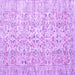 Square Machine Washable Persian Purple Traditional Area Rugs, wshtr3600pur