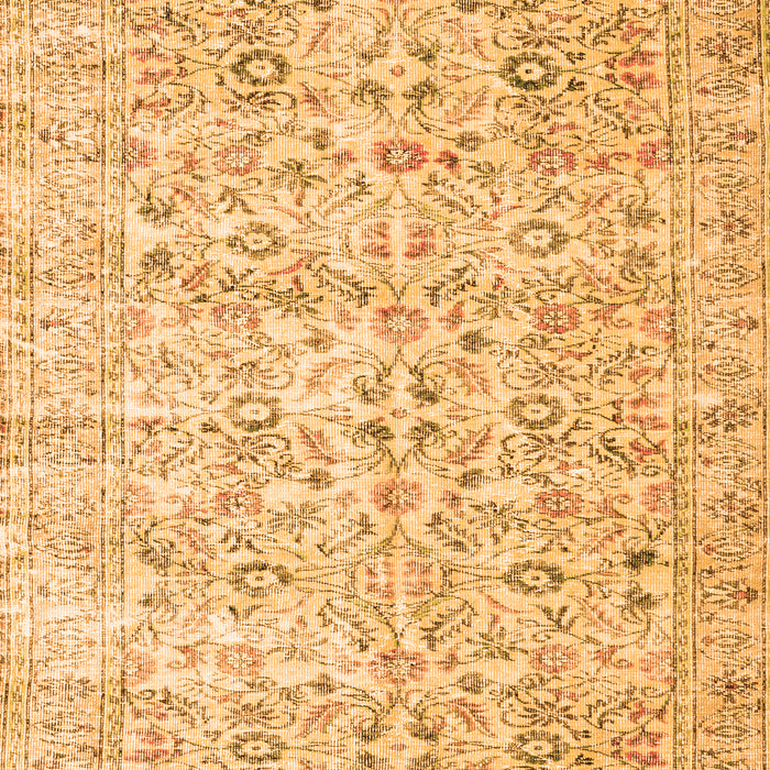 Serging Thickness of Machine Washable Persian Orange Traditional Area Rugs, wshtr3600org