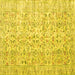 Square Persian Yellow Traditional Rug, tr3600yw