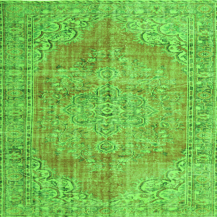 Serging Thickness of Persian Green Traditional Rug, tr3601grn