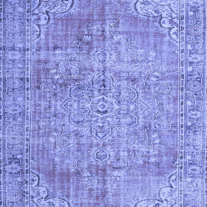 Machine Washable Persian Blue Traditional Rug, wshtr3601blu