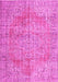 Machine Washable Persian Pink Traditional Rug, wshtr3601pnk