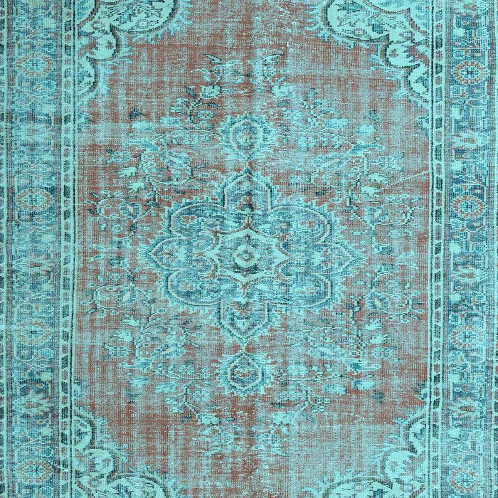 Machine Washable Persian Light Blue Traditional Rug, wshtr3601lblu