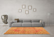 Machine Washable Persian Orange Traditional Area Rugs in a Living Room, wshtr3601org