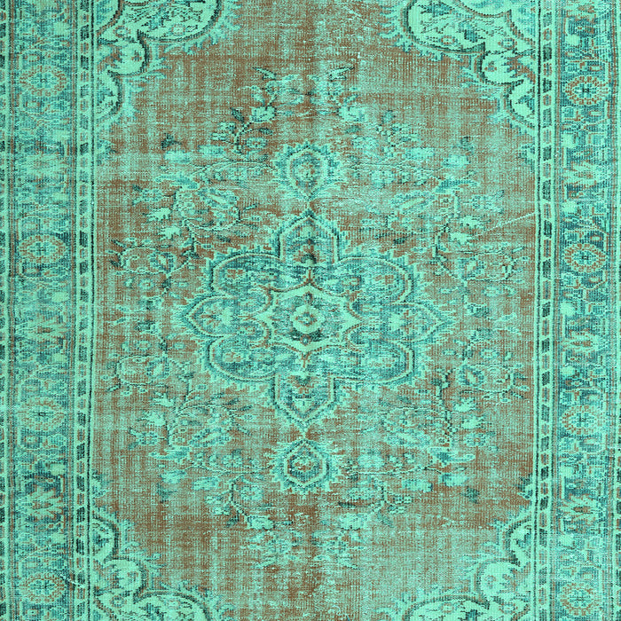 Machine Washable Persian Turquoise Traditional Area Rugs, wshtr3601turq