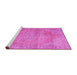 Sideview of Machine Washable Persian Pink Traditional Rug, wshtr3601pnk