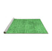 Sideview of Machine Washable Persian Emerald Green Traditional Area Rugs, wshtr3601emgrn