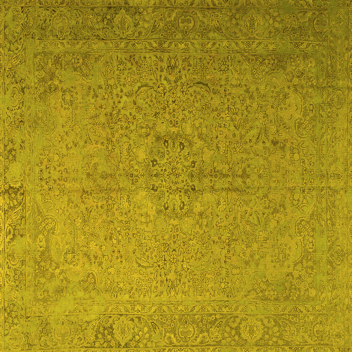 Square Persian Yellow Traditional Rug, tr3602yw