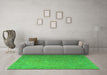 Machine Washable Persian Green Traditional Area Rugs in a Living Room,, wshtr3602grn