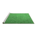 Sideview of Machine Washable Persian Emerald Green Traditional Area Rugs, wshtr3602emgrn