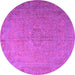 Round Persian Pink Traditional Rug, tr3602pnk