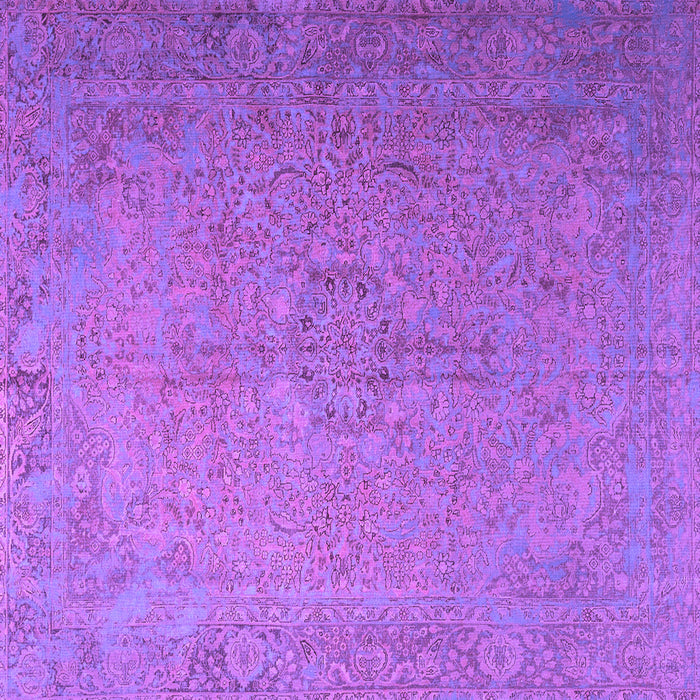Square Machine Washable Persian Purple Traditional Area Rugs, wshtr3602pur