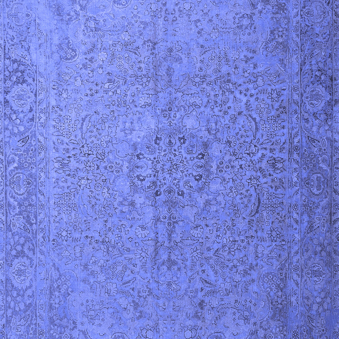 Machine Washable Persian Blue Traditional Rug, wshtr3602blu