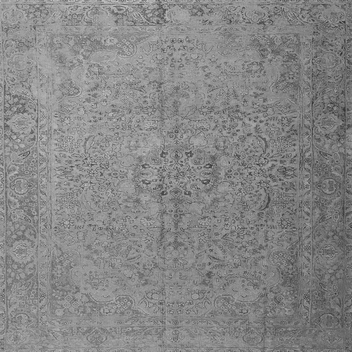 Round Machine Washable Persian Gray Traditional Rug, wshtr3602gry