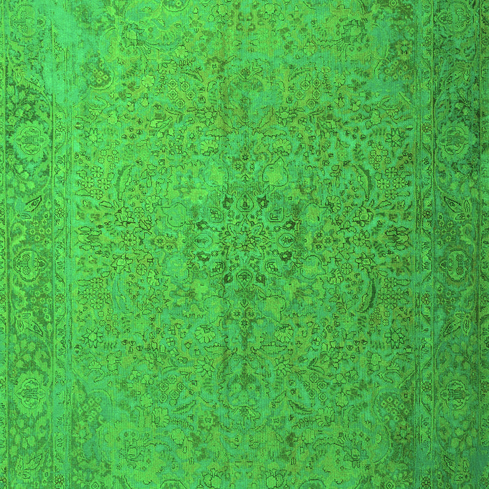 Serging Thickness of Machine Washable Persian Green Traditional Area Rugs, wshtr3602grn