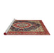 Sideview of Machine Washable Traditional Fire Brick Red Rug, wshtr3603