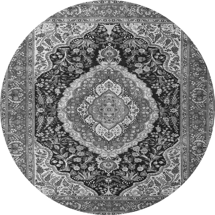 Machine Washable Persian Gray Traditional Rug, wshtr3603gry