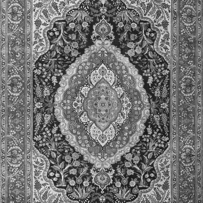 Serging Thickness of Machine Washable Persian Gray Traditional Rug, wshtr3603gry