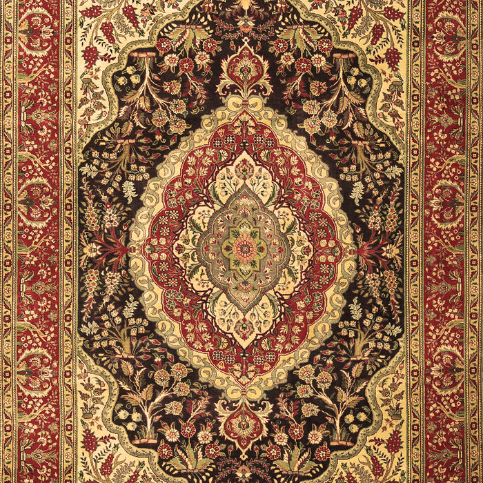 Machine Washable Persian Brown Traditional Rug, wshtr3603brn