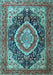 Machine Washable Persian Light Blue Traditional Rug, wshtr3603lblu