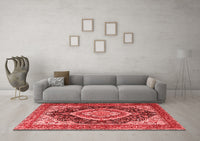 Machine Washable Persian Red Traditional Rug, wshtr3603red