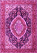 Machine Washable Persian Pink Traditional Rug, wshtr3603pnk