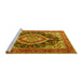 Sideview of Machine Washable Persian Yellow Traditional Rug, wshtr3603yw