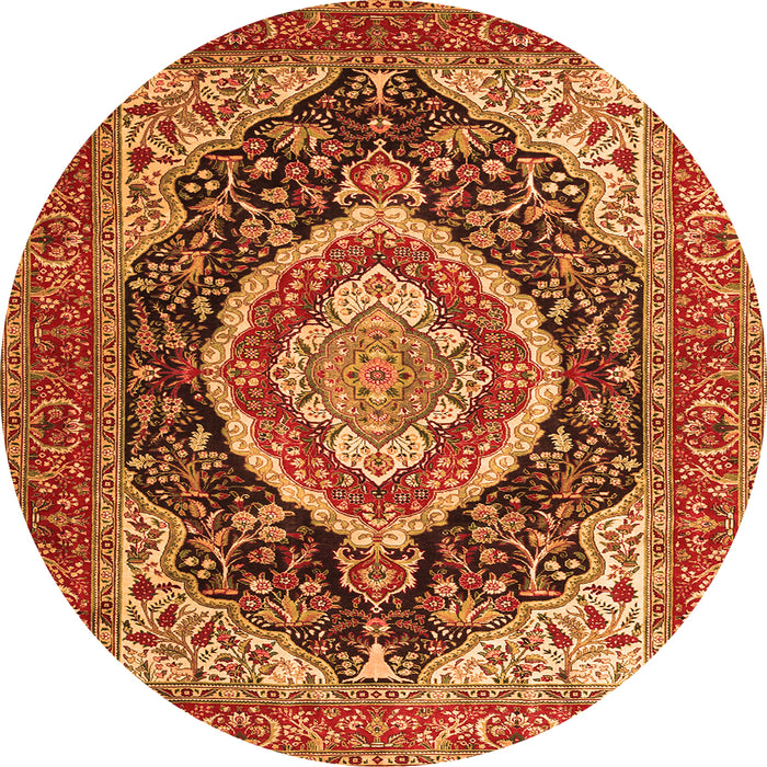 Square Persian Orange Traditional Rug, tr3603org