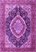 Machine Washable Persian Purple Traditional Area Rugs, wshtr3603pur