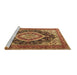 Sideview of Machine Washable Persian Brown Traditional Rug, wshtr3603brn