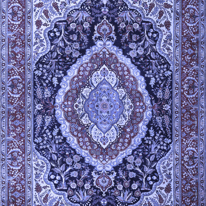 Machine Washable Persian Blue Traditional Rug, wshtr3603blu