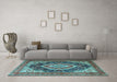 Machine Washable Persian Light Blue Traditional Rug in a Living Room, wshtr3603lblu