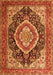 Serging Thickness of Machine Washable Persian Orange Traditional Area Rugs, wshtr3603org