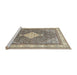 Sideview of Machine Washable Traditional Brown Rug, wshtr3604