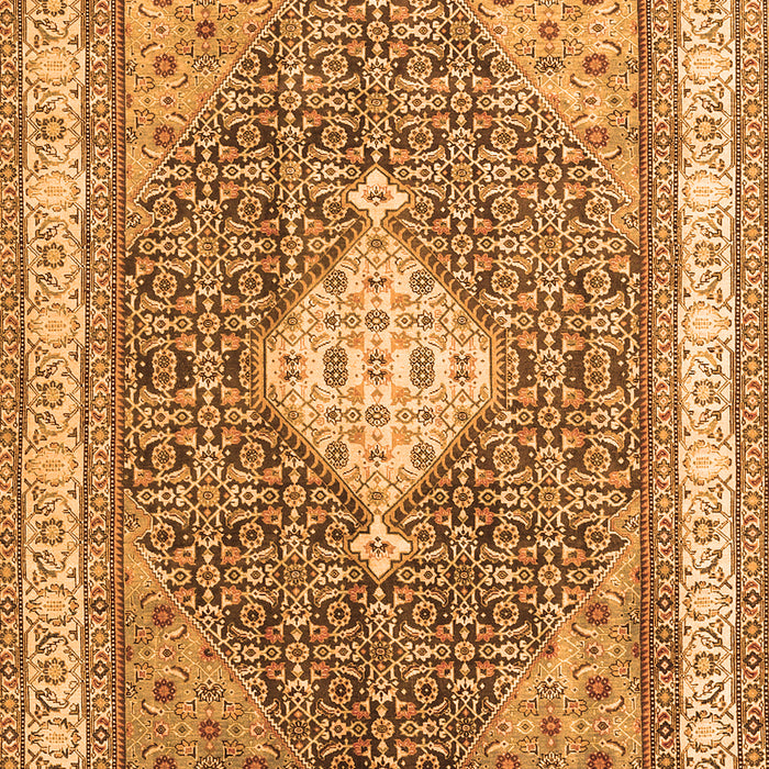 Serging Thickness of Machine Washable Persian Orange Traditional Area Rugs, wshtr3604org