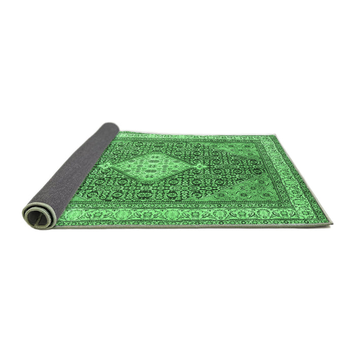 Sideview of Persian Emerald Green Traditional Rug, tr3604emgrn