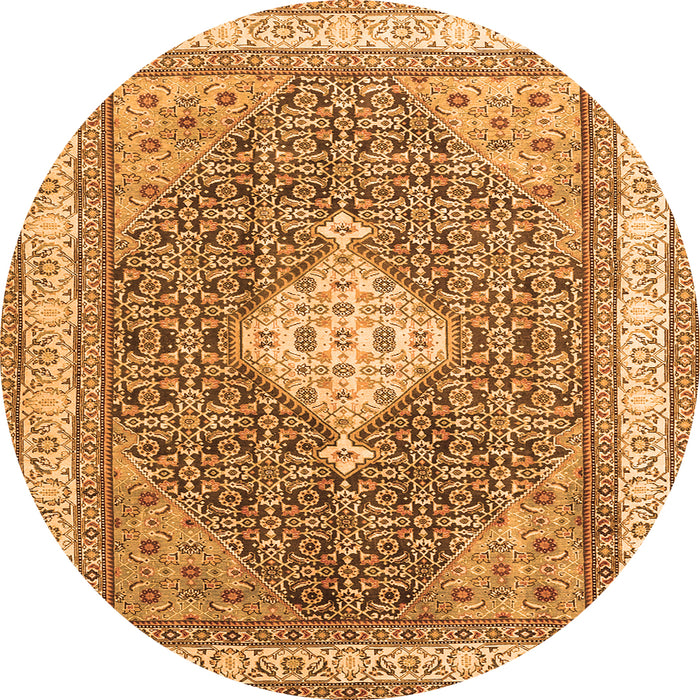 Machine Washable Persian Orange Traditional Area Rugs, wshtr3604org