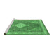 Sideview of Machine Washable Persian Emerald Green Traditional Area Rugs, wshtr3604emgrn