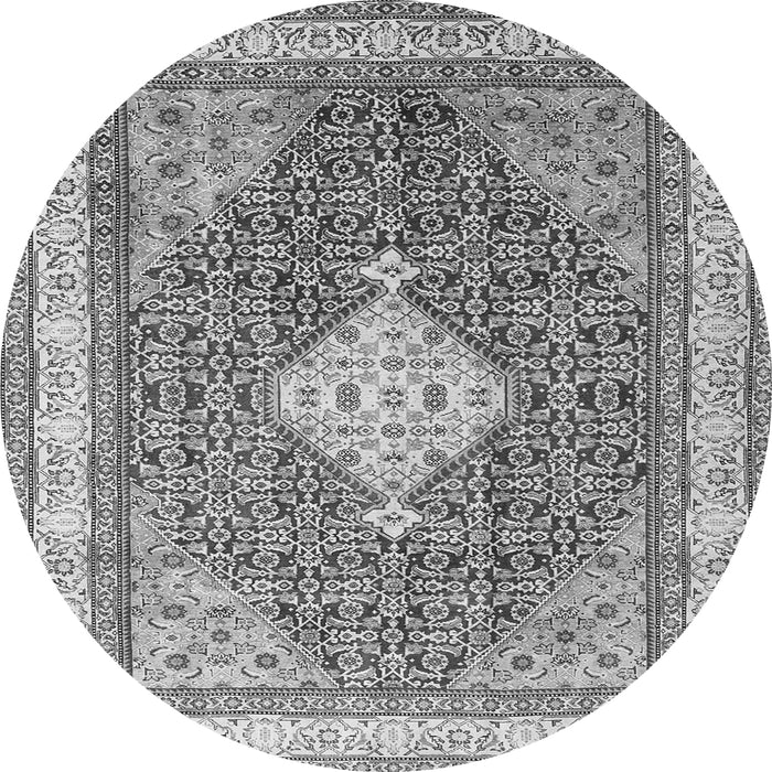 Machine Washable Persian Gray Traditional Rug, wshtr3604gry