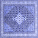 Square Persian Blue Traditional Rug, tr3604blu