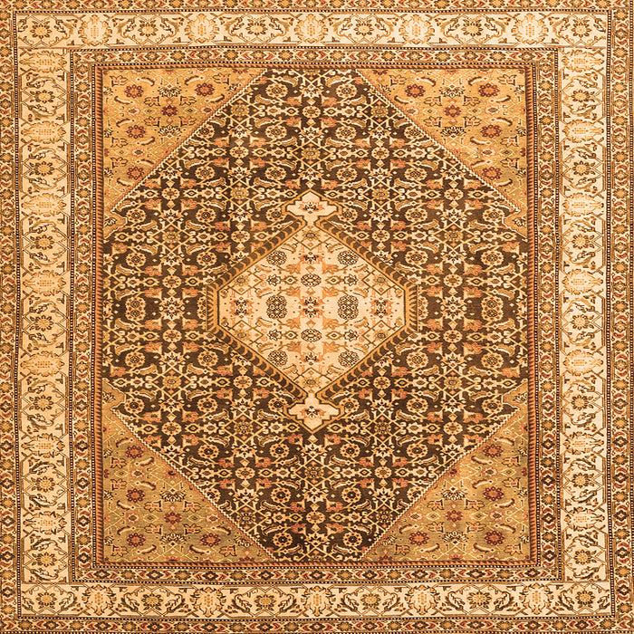 Serging Thickness of Persian Orange Traditional Rug, tr3604org