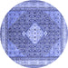 Round Persian Blue Traditional Rug, tr3604blu