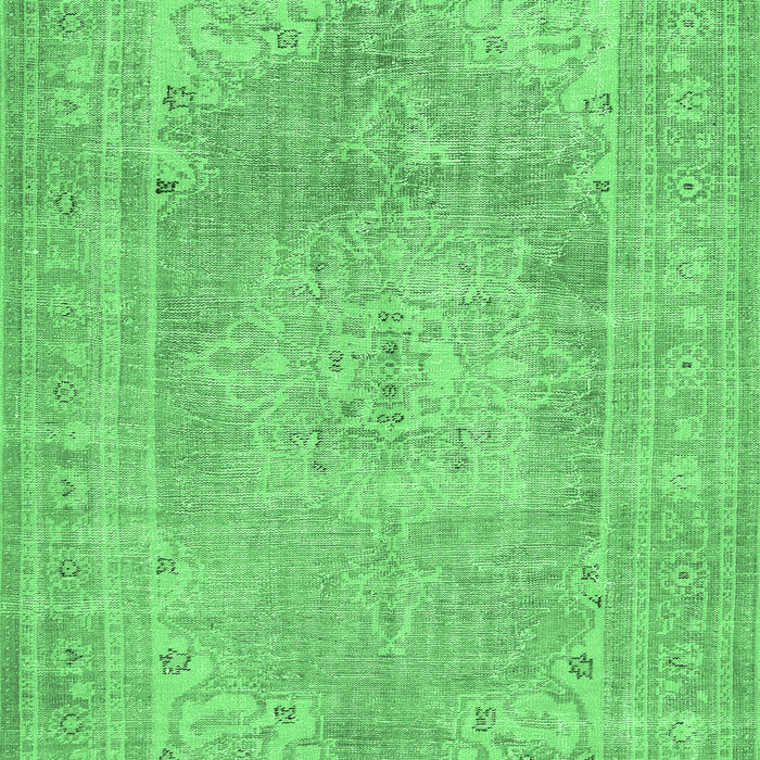 Machine Washable Persian Emerald Green Traditional Area Rugs, wshtr3605emgrn