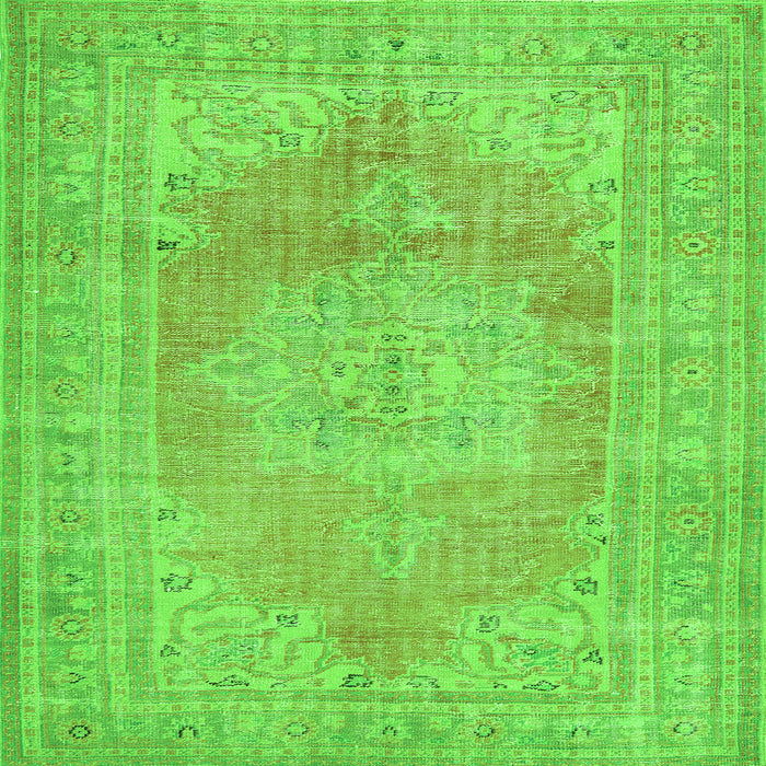 Serging Thickness of Persian Green Traditional Rug, tr3605grn