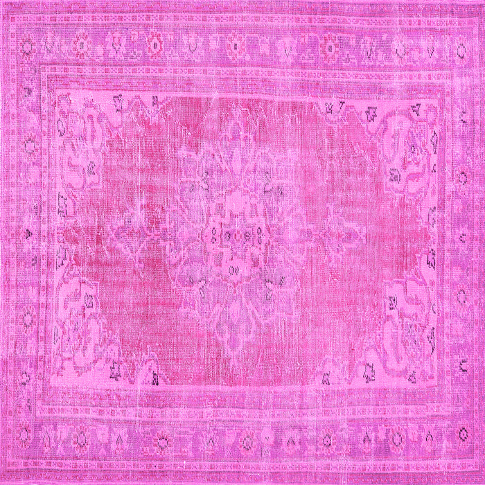Square Persian Pink Traditional Rug, tr3605pnk